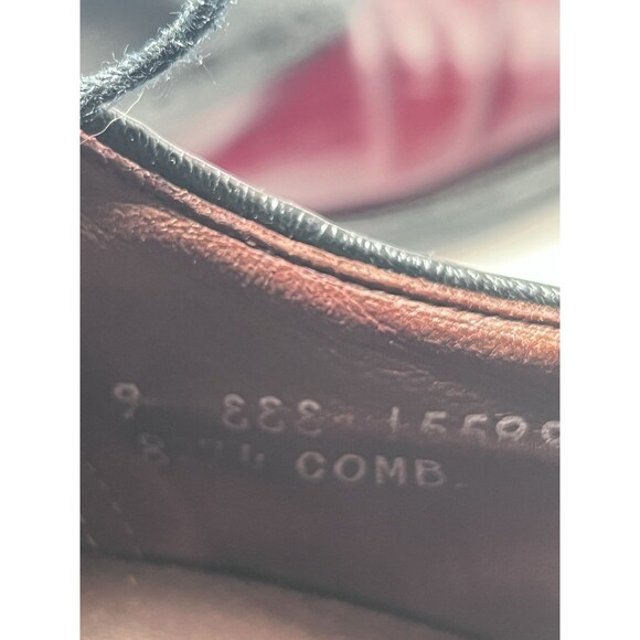 Allen Edmonds Polo Burgundy & Black Leather Oxford Dress Shoes Size 9 3E EEE - Picture 6 of 6